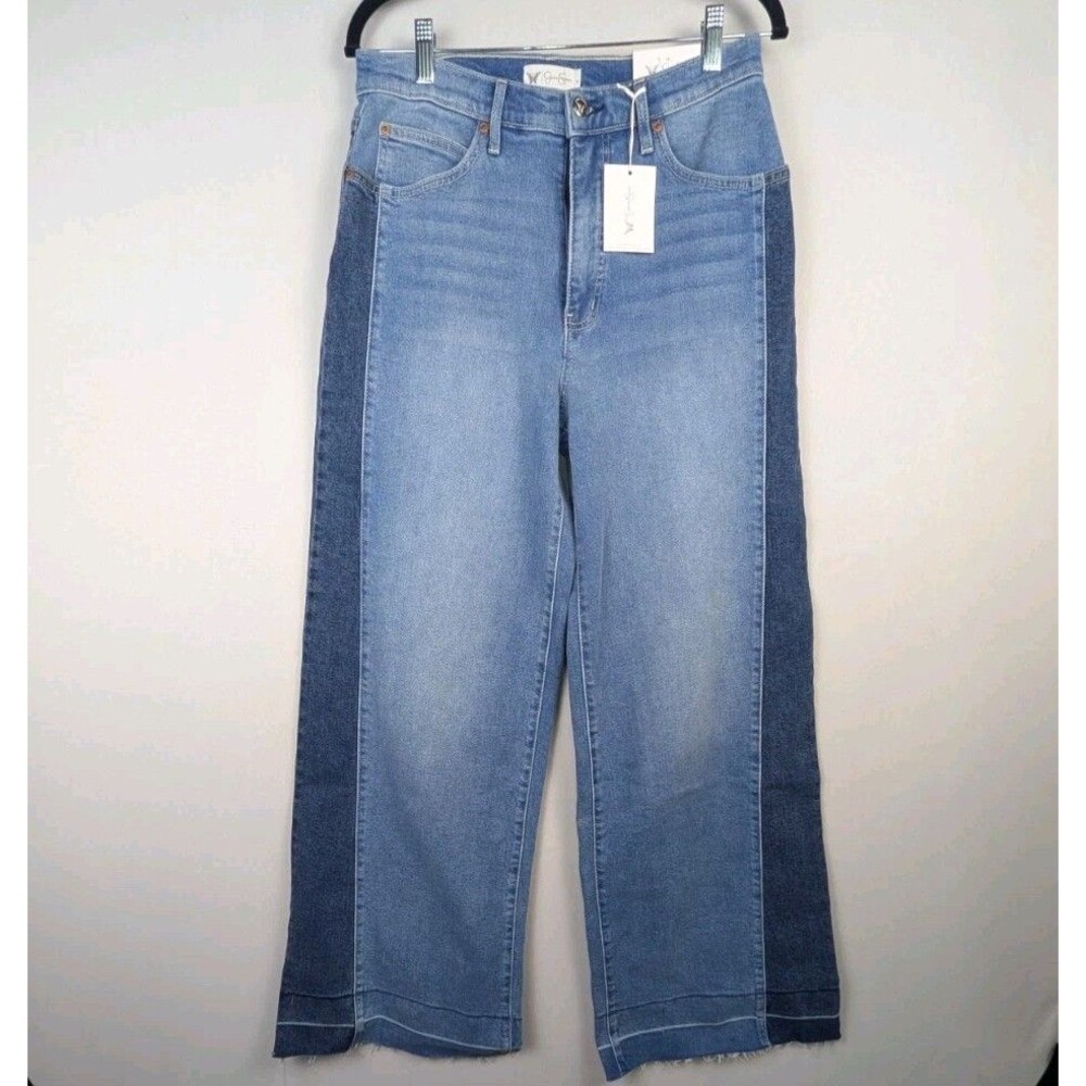 Jessica Simpson Freesia High Rise Wide Leg Jeans Women’s Size 6 NWT Color Block